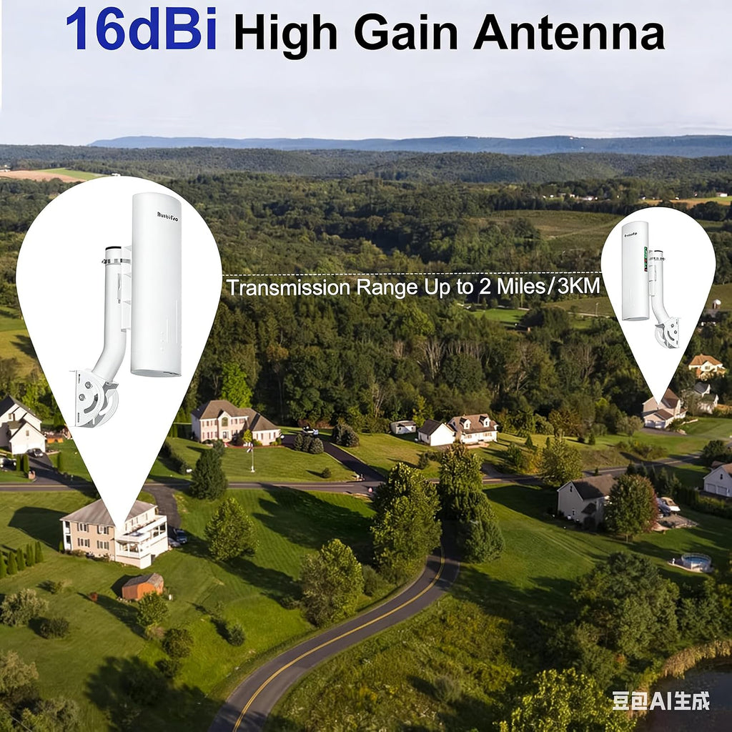 Point to Point Internet Outdoor Long Range Transmission for Star Link Gen 3 Router, Star Link WiFi Extender, 5.8GHz 3KM 1000Mbps with 18dBi High Gain Antenna, 3 Pack