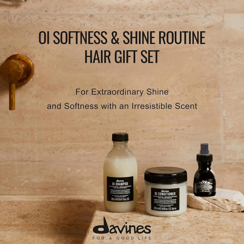 Davines OI All In One Milk, Hair Leave-in Conditioner Multi-Function Spray Treatment - Detangles, Controls Frizz & Heat Protectant - Weightless Antioxidant Roucou Oil Formula