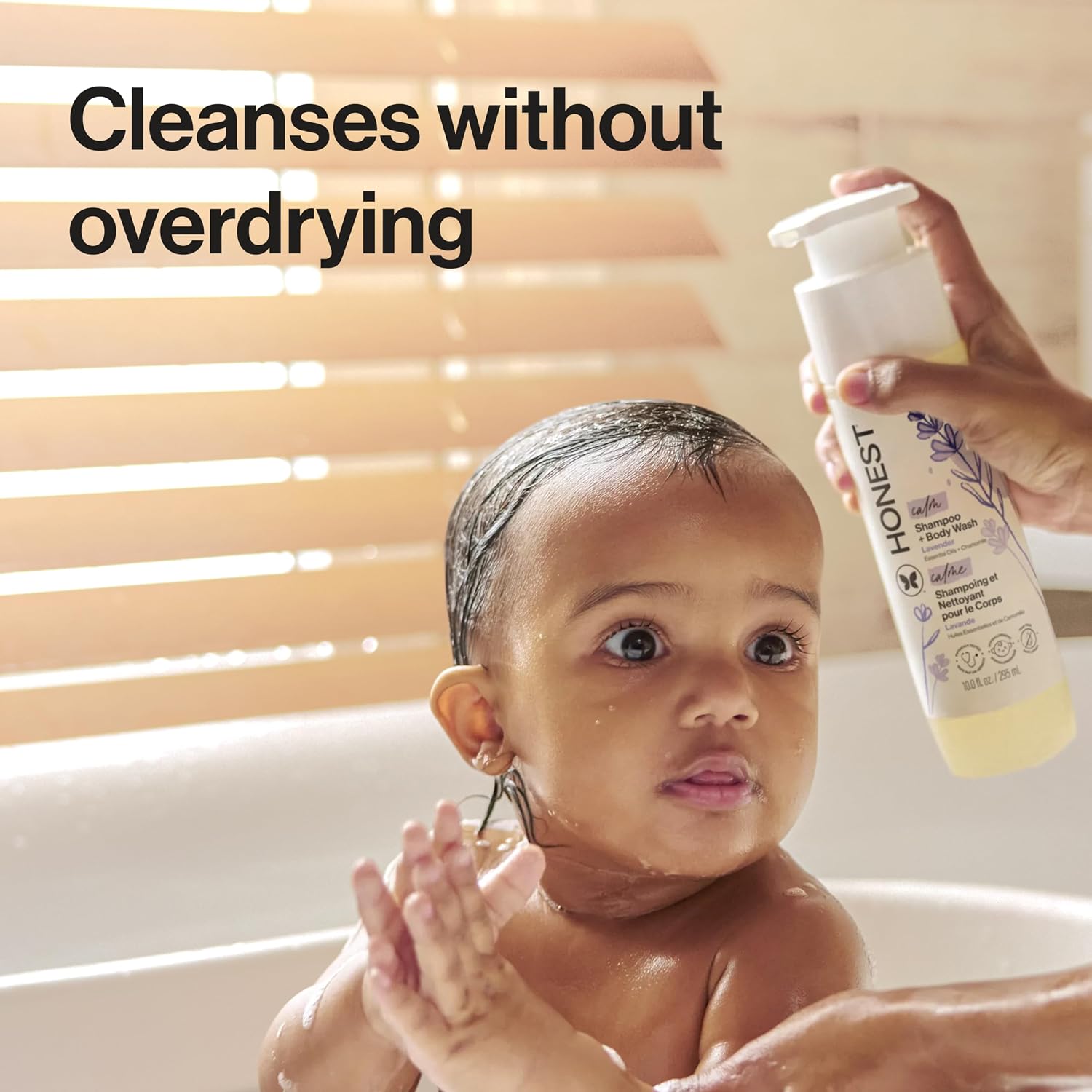 The Honest Company 2-in-1 Cleansing Shampoo Body Wash Refill Carton Gentle for Baby, Naturally Derived, Tear-free, Hypoallergenic, Lavender Calm, 32 fl oz (Pack of 6)