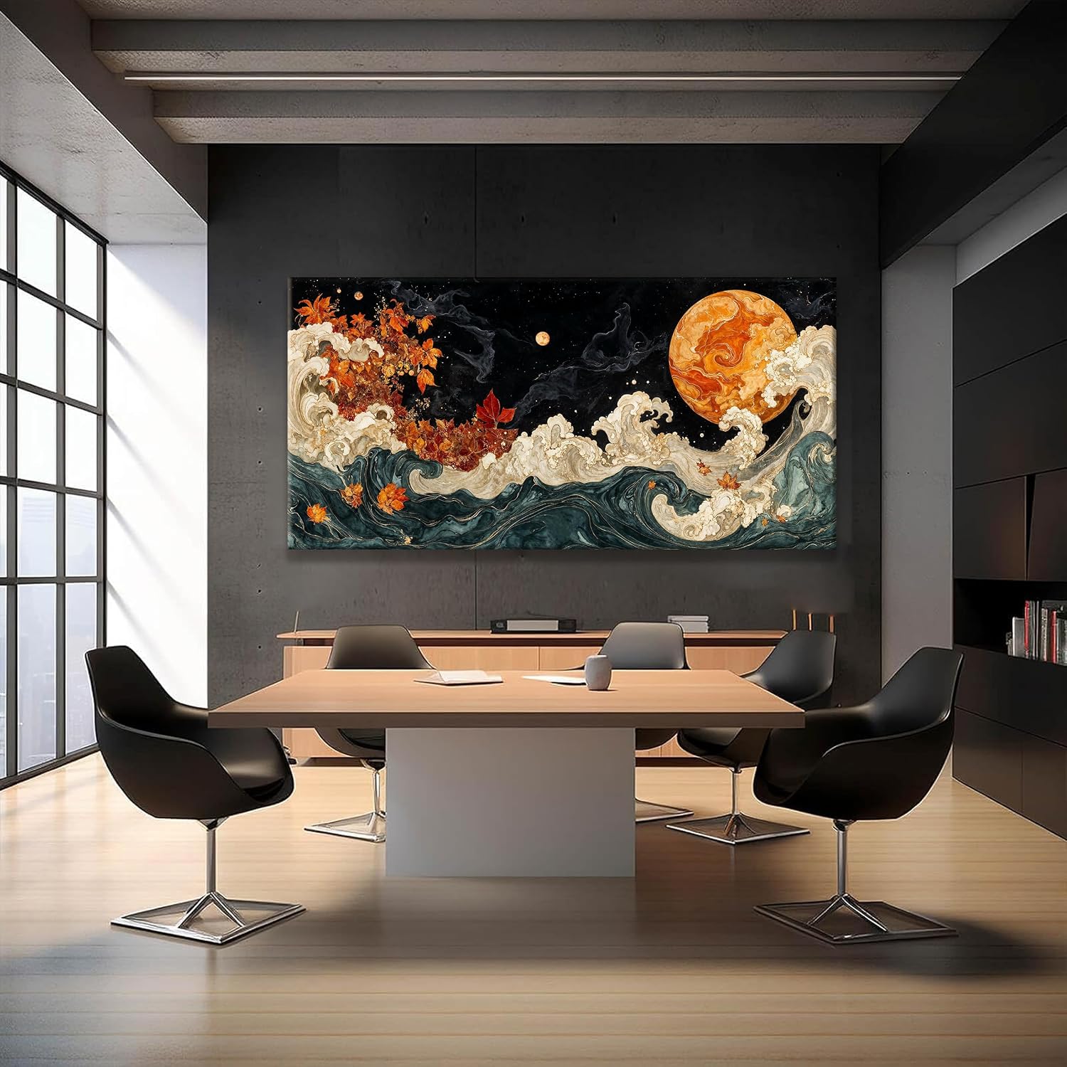 Large Wall Art For Living Room Boho Abstract Modern Wall Artwork Prints Colorful Canvas Art Wall Decor Painting Pictures Abstract Black Wall Decor For Home Bedroom Office Ready To Hang 29' × 58'