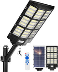Ofuray Solar Street Lights Outdoor,Solar Security Flood Lights Parking Lot Lights Commercial Dusk to Dawn, 6500k Waterproof Led with Remote Control Motion for Street,Court,Barn (Of-7200W 600000Lm)