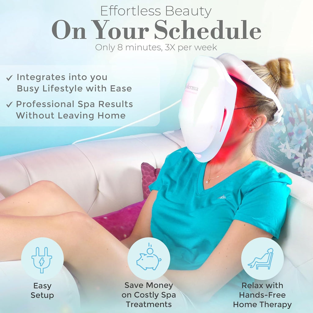 Red Light Therapy for Face – LED Face Mask for Eyes, Neck & Skin | Infrared Therapy Mask for Anti-Aging, Wrinkles, Skin Rejuvenation