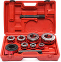 7 Piece Tap and Die Set 3/8', 1/2', 3/4',1', 1-1/4', 1-1/2' and 2' Pipe Threader Die Dies Set Threading and Rethreading Tool w/Handle Ratchet and Case for Standard Galvanized Pipe