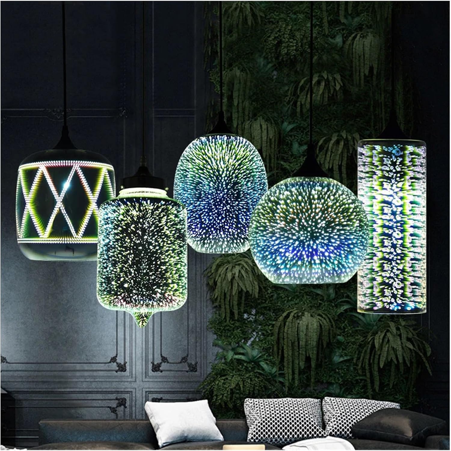 Chandelier, Nordic Colorful Glass Pendant Lights for Furniture Living Room Chandelier Decoration Modern 3D Shade Lamp Luminarias(I-20CM)