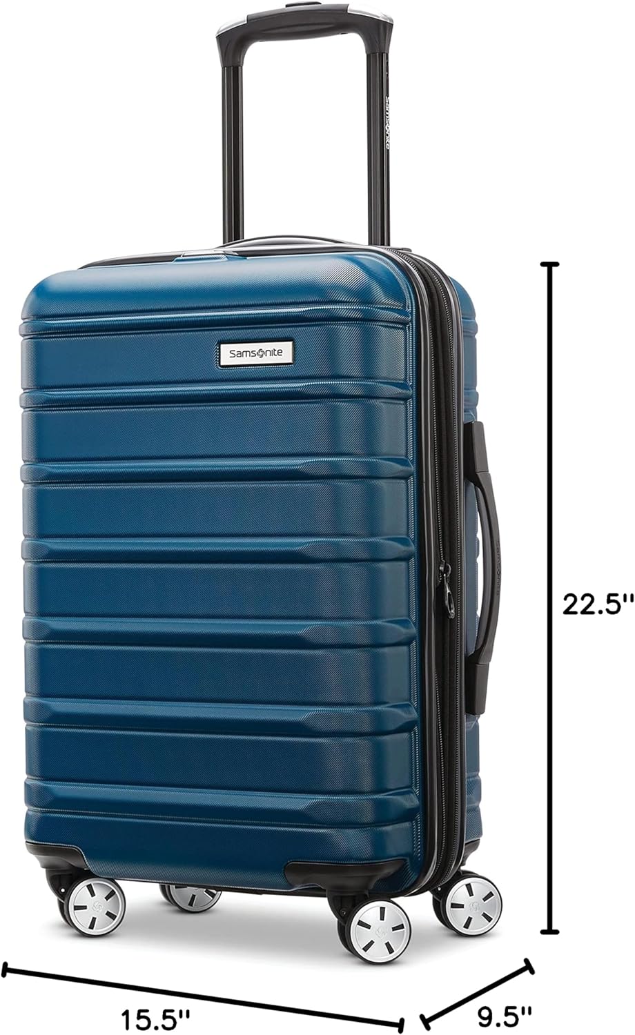 Omni 2 Airline Approved Carry-On Luggage – Stress-Free Size Meets 22x14x9' Requirements – For Fast Trips & Avoiding Baggage Fees – Dual 360° Spinner Wheels, USB Power Hub, Expands 1.5' – Lagoon Blue