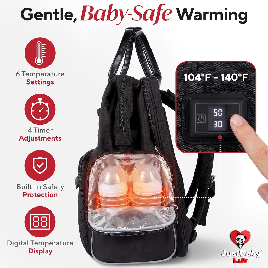Award-Winning Baby Diaper Bag Backpack with Changing Station –Large Multifunction Waterproof Diaper Bag, Warm Bottle Pockets, Newborn Essentials Travel Gift for Mom & Dad, Best Baby Shower