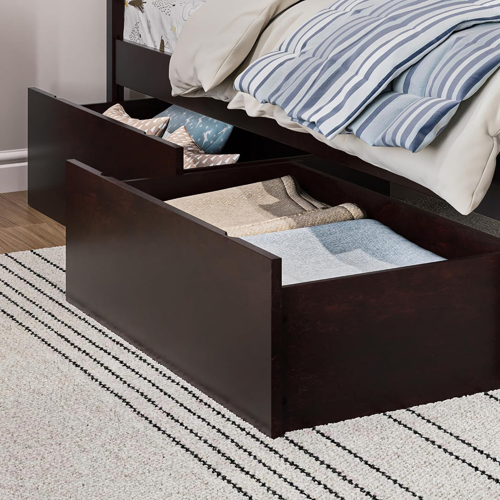 AFI Twin/Full Under Bed Storage Drawers (Set of 2), Espresso