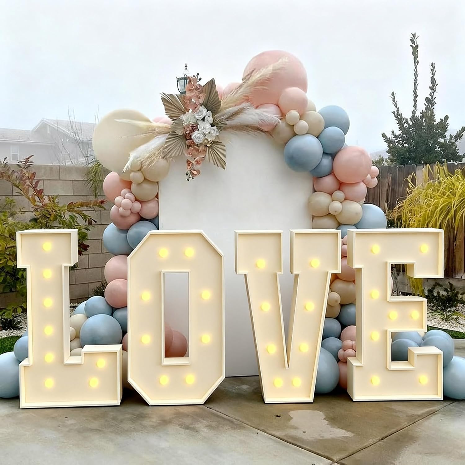 4FT Love Marquee Letters for Valentines Day Decorations, Large Love Light Up Letters for Wedding Decor, Romantic Wedding Engagement Proposal Anniversary Decoration for Party Decor