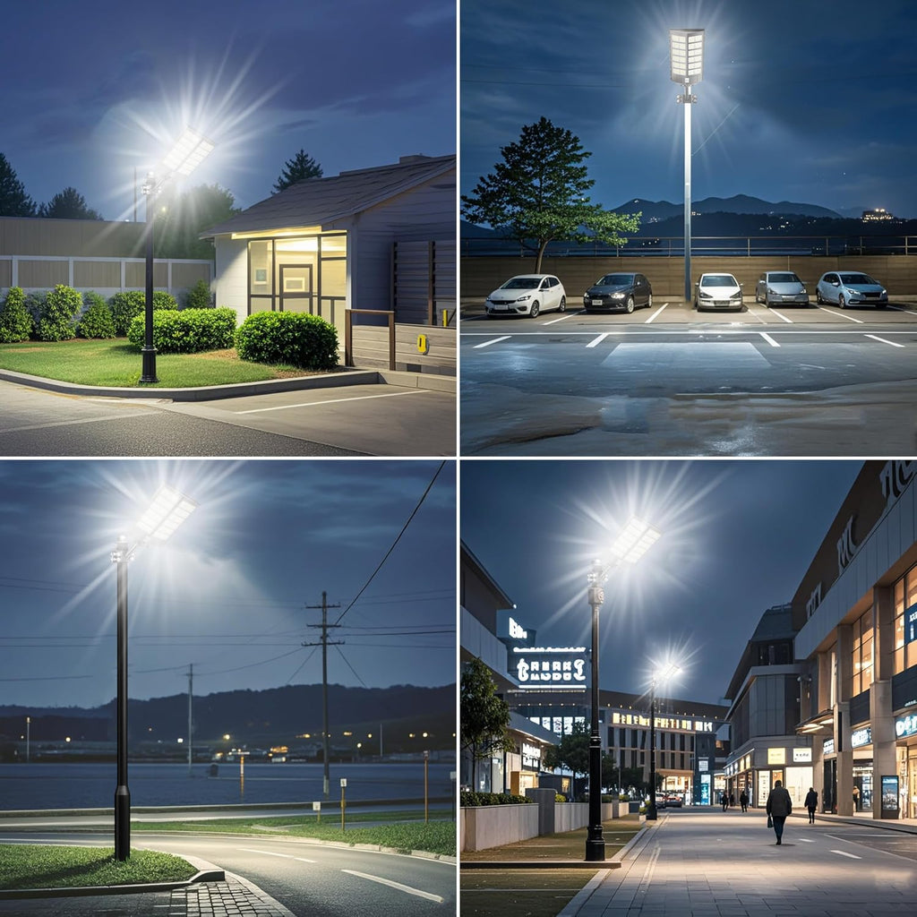 loyoele 9000W Solar Street Lights Outdoor 120000LM, Commercial Parking Lot Light 7000K, Solar Flood Outdoor Lights IP67 Waterproof with Motion Sensor for Road, Garden