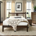 Grain Wood Furniture Shaker Solid Wood Slat Bed (Expresso, Queen)