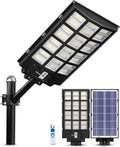 Ofuray Solar Street Lights Outdoor,Solar Security Flood Lights Parking Lot Lights Commercial Dusk to Dawn, 6500k Waterproof Led with Remote Control Motion for Street,Court,Barn (Of-5600W 560000Lm)