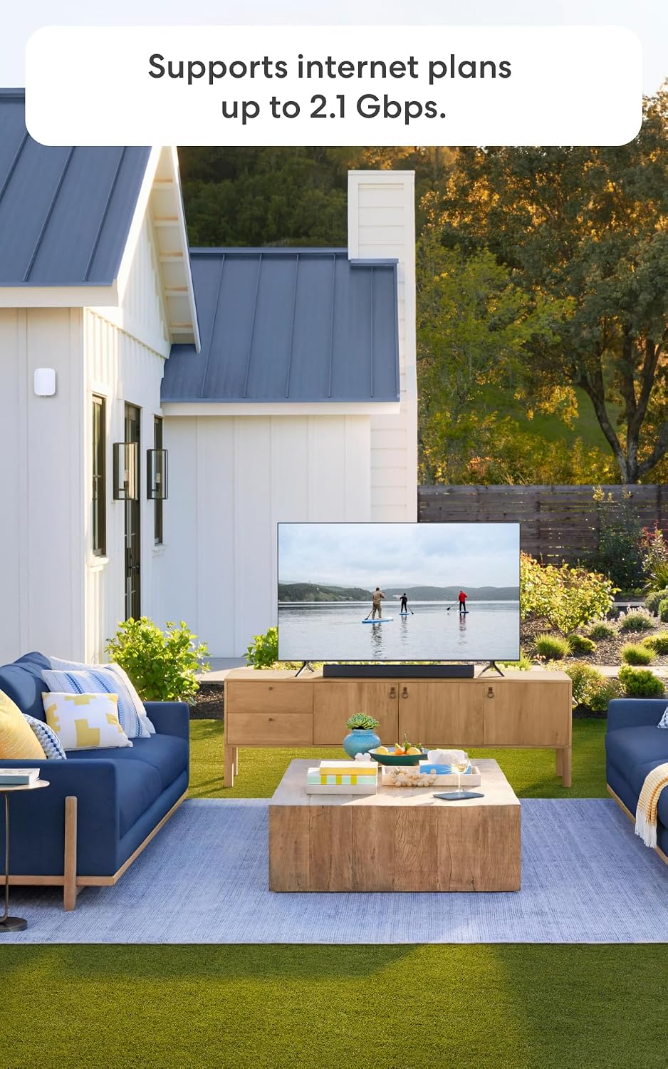 Amazon eero Outdoor 7 PoE mesh wifi router, Weatherproof rating of IP66, Coverage up to 15,000 sq. ft. outdoors, AC power adapter not included, 1-pack