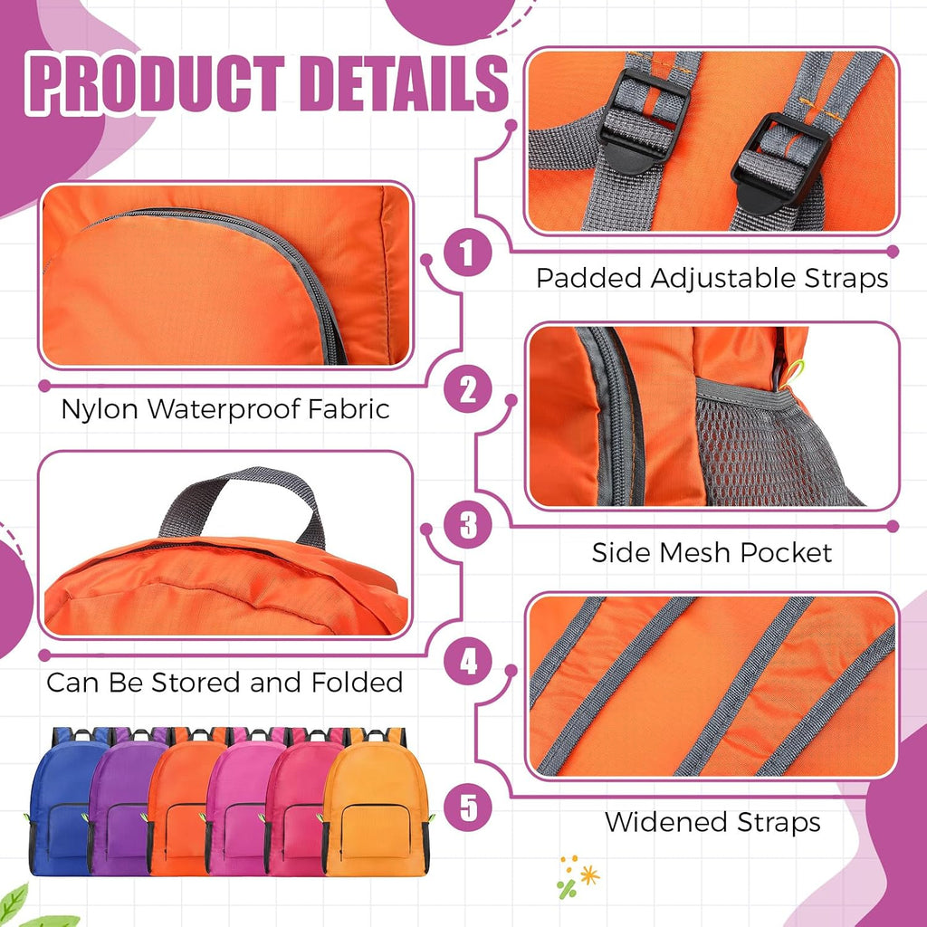 Eccliy 50 Pack Backpacks Bulk 17 Inches Back Pack Basic Backpack for Adult Lightweight Outdoor Travel Bookbags(6 Vibrant Color)