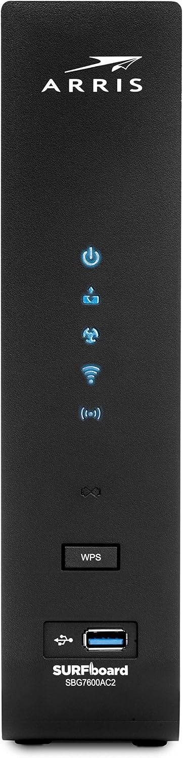 ARRIS (SBG7600AC2) - Cable Modem Router Combo - DOCSIS 3.0 & AC2350 WiFi, [Check with your provider for compatibility]Four 1 Gbps Ports , 800 Mbps Max Internet Speeds