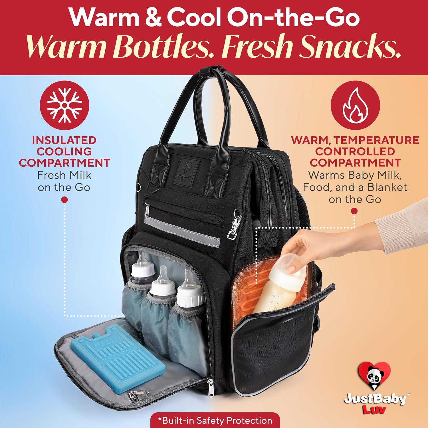 Award-Winning Baby Diaper Bag Backpack with Changing Station –Large Multifunction Waterproof Diaper Bag, Warm Bottle Pockets, Newborn Essentials Travel Gift for Mom & Dad, Best Baby Shower