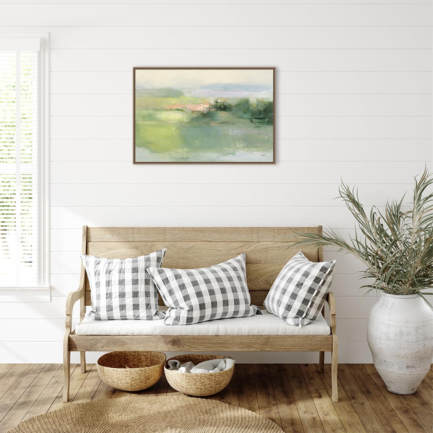 Amanti Art Framed Canvas Wall Art 23x33 Gentle World by Julia Purinton, Framed Wall Art Canvas, Landscapes Artwork, Traditional Decor, Large Poster Painting for Living Room, Bedroom, Bathroom,