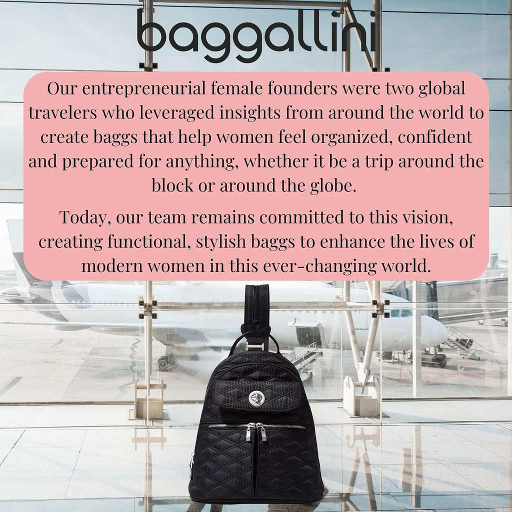 Baggallini Naples Convertible Backpack - Travel Sling Crossbody - 12' Nylon Handbag w/RFID & Padded Tablet Sleeve