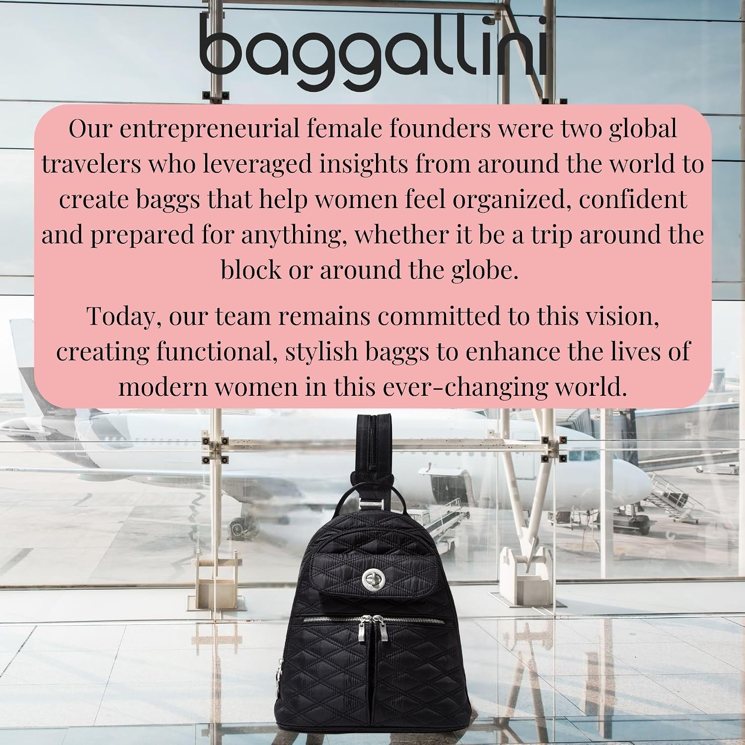 Baggallini Naples Convertible Backpack - Travel Sling Crossbody - 12' Nylon Handbag w/RFID & Padded Tablet Sleeve
