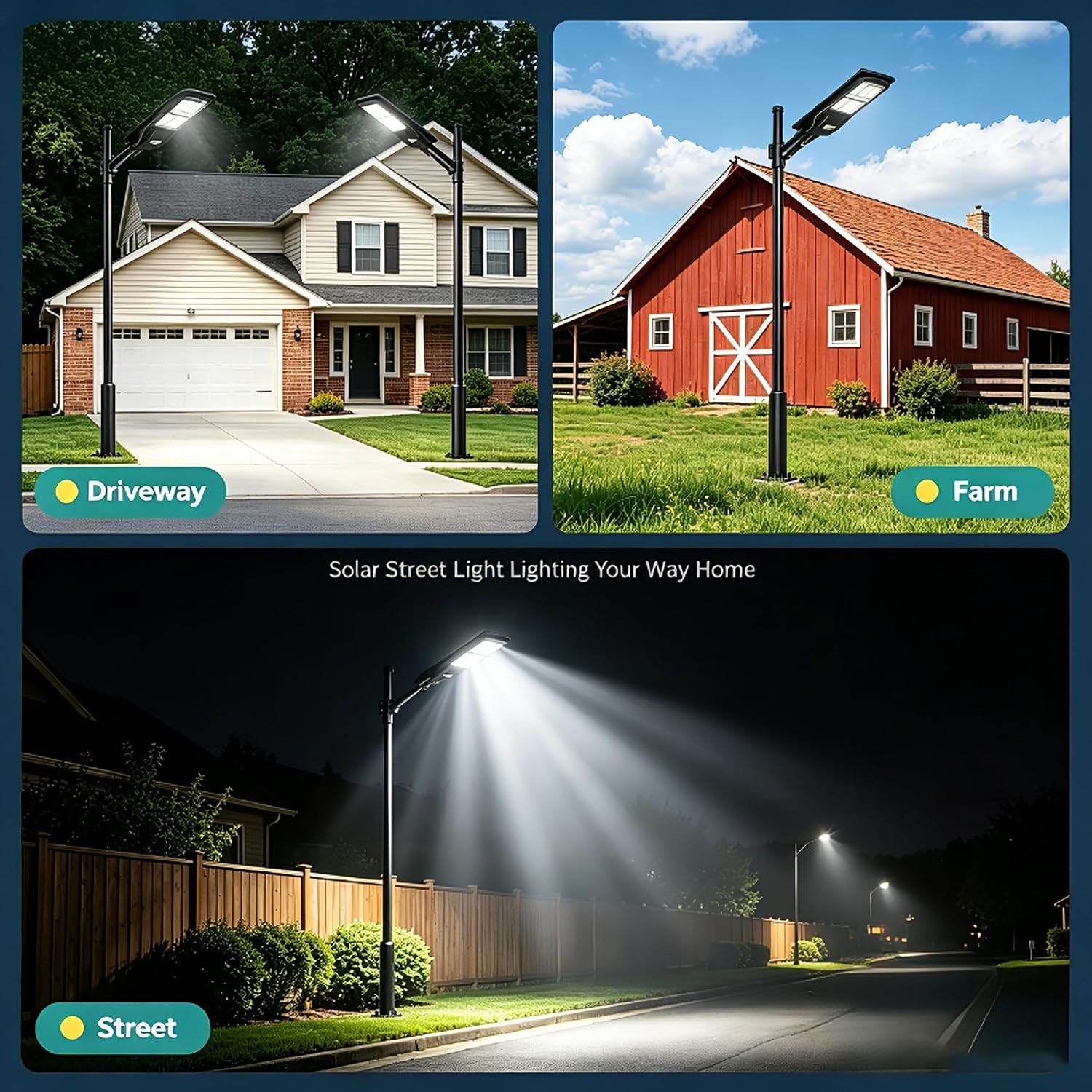 LANGY 2 Pack Solar Street Light 180000Lumens,240 LED Street Lamp with Light Control&PIR Motion Sensor, Dusk to Dawn LED Security Light Solar Flood Light for Square,Yard,Basketball Court