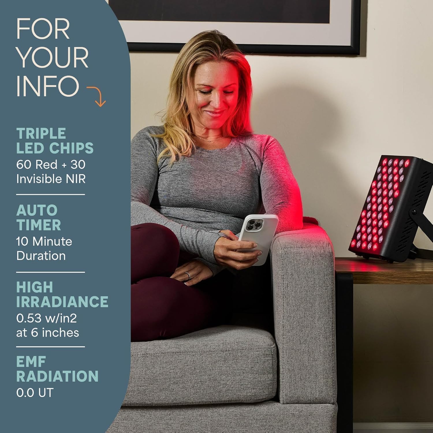 LifePro Red Light Therapy for Body Panel - 90 & 120 Dual Chip LEDs - 660nm & 850nm Near Infrared Full Body Red light Therapy Panel - For Daily Wellness & Comfort -Includes Hanging Kit and Eyewear