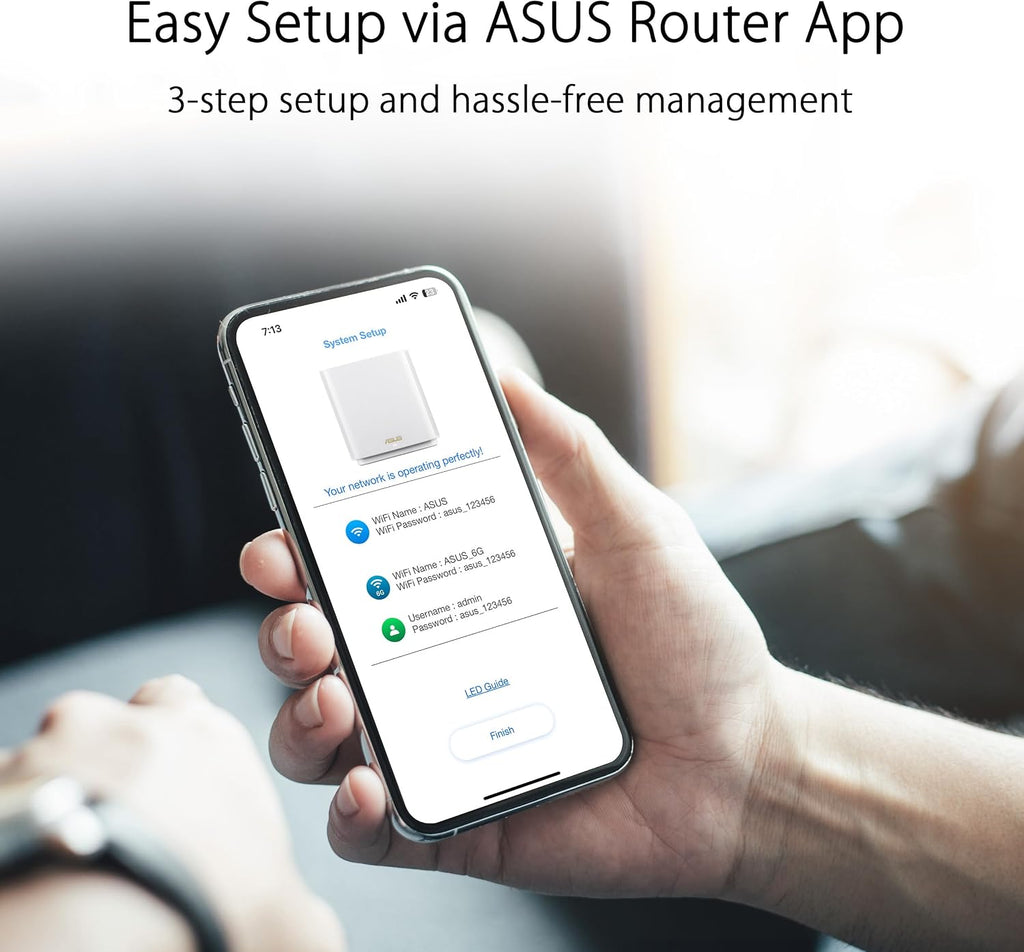 ASUS ZenWiFi Whole-Home Tri-band Mesh WiFi 6E System (ET9 3PK), Coverage up to 7,800 sq.ft, 7800Mbps, new 6GHz band, AiMesh, Lifetime Free Internet Security, Parental Control, EasySetup (Renewed)