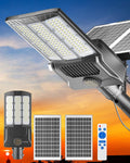 Gefolly SL-8800W Solar Street Lights Outdoor, 550000LM Commercial Parking Lot Light Dusk to Dawn IP67 Waterproof 6500K Security Flood Lights Lamp for Yard, Road, Basketball Courts