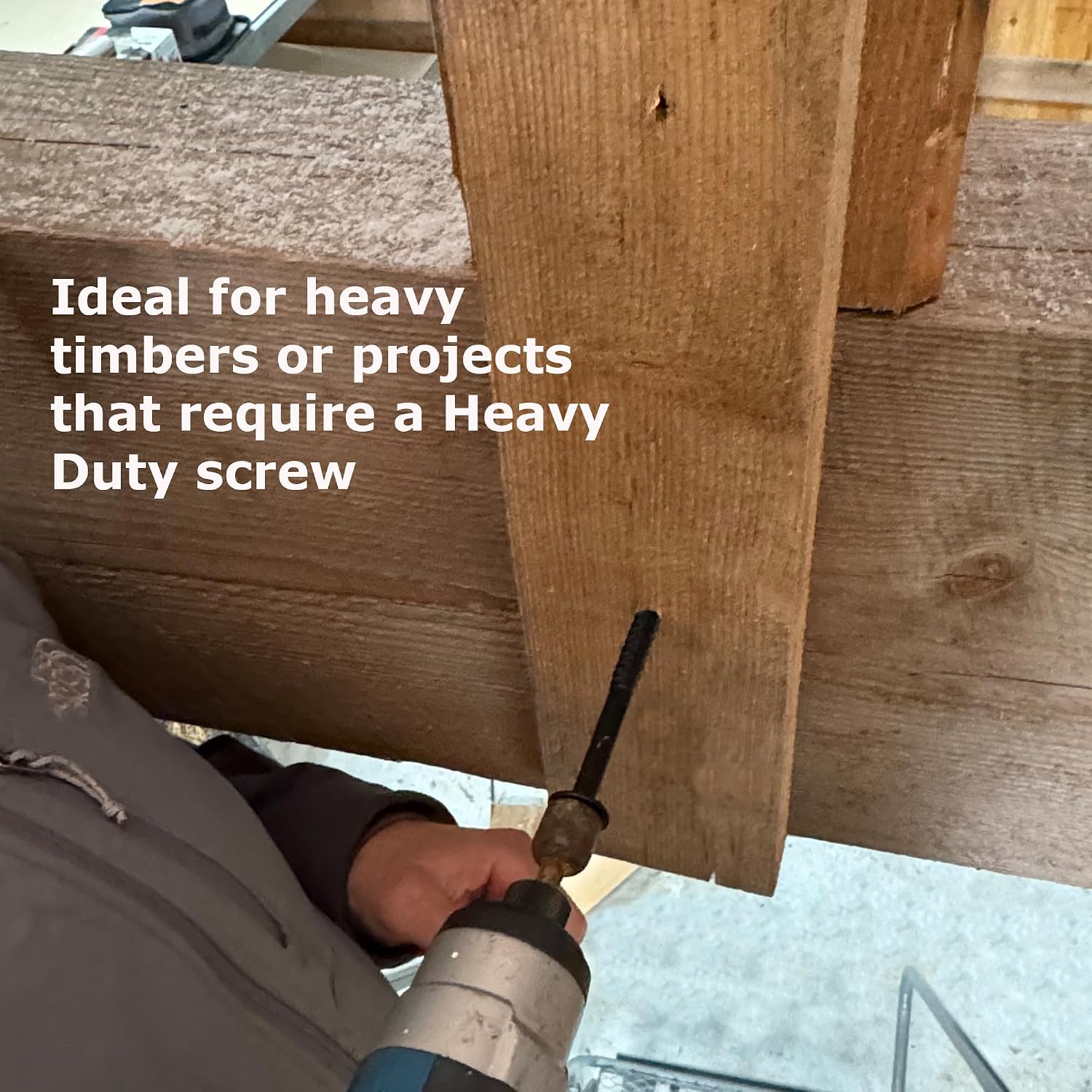 (100) 3/8' X 4' Black Hex Head Lag Wood Screws, Heavy Duty lag Bolts for Timber, Tree Houses, Fences by BRAUNY BOY HARDWARE -Qty 100