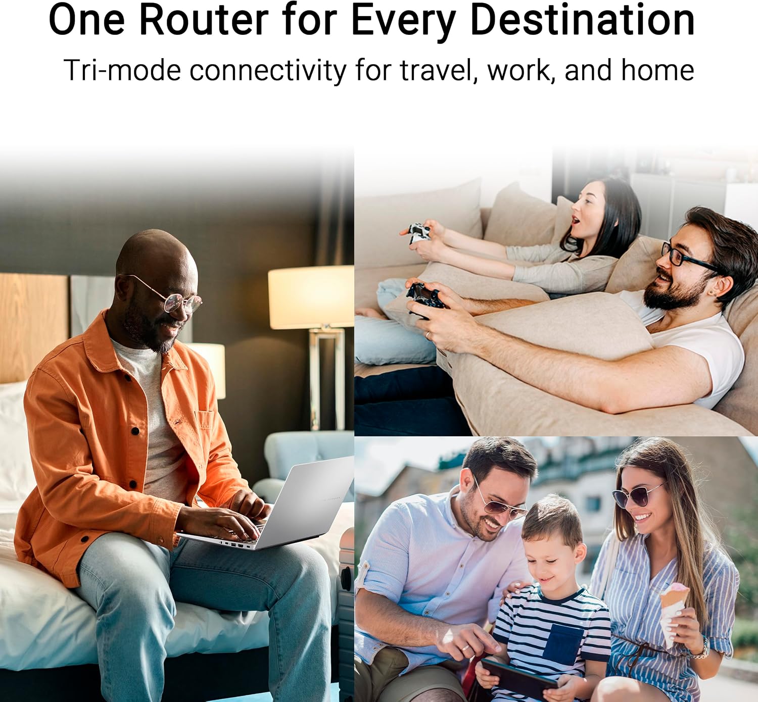 ASUS RT-BE58 Go Portable Mini Travel Router - WiFi 7, Dual-Band, 2.5G Port, Up to 3.6Gbps Wireless, Secure Public WiFi, Mobile Tethering, Mesh Compatible, USB-C Power,RV/Cruise/Hotel/Mobile