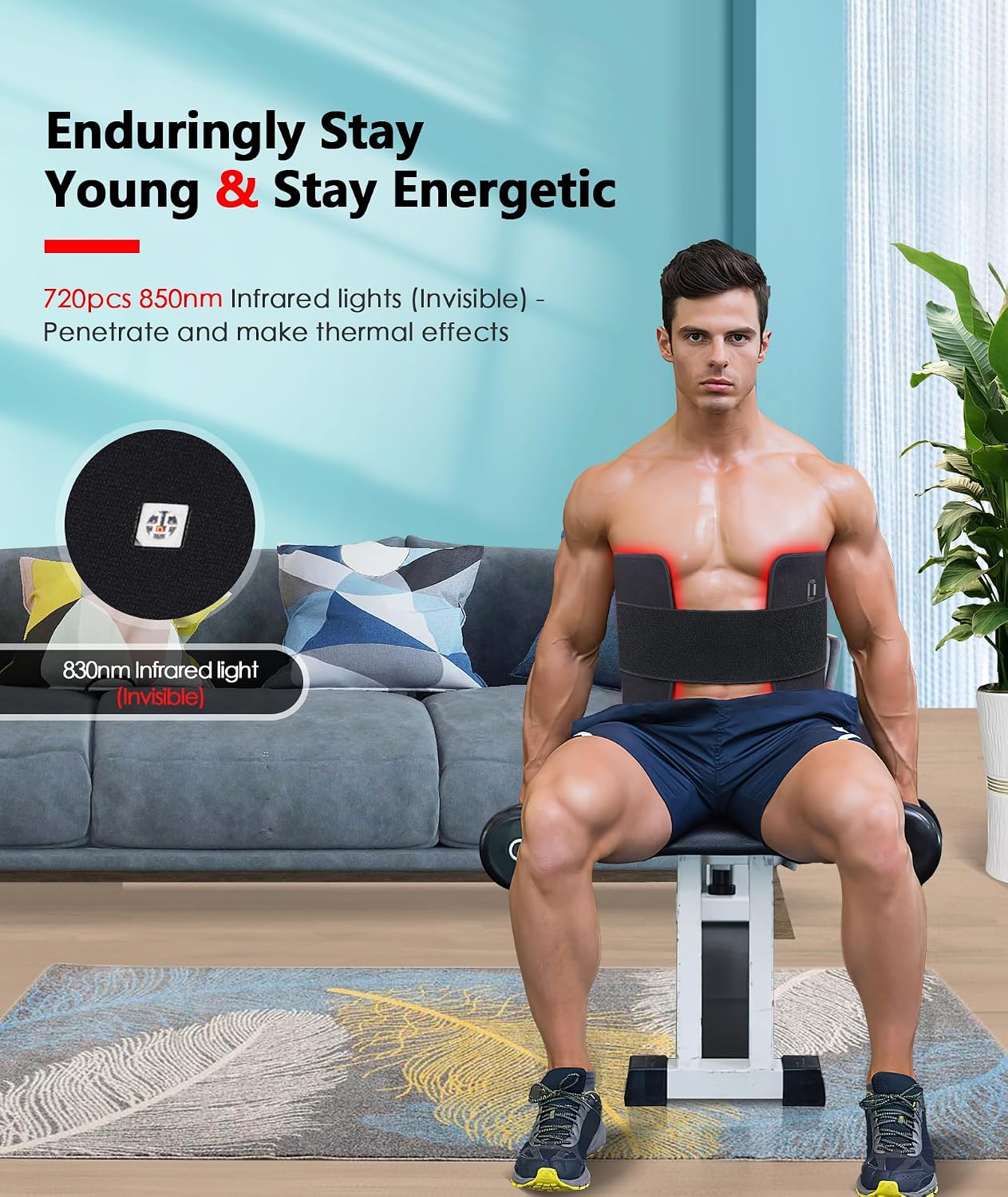 Red Light Therapy Pad for Body, 60W LED Red & Infrared Light Device Mat with 660nm & 850nm Wavelengths for Waist Back Shoulder Muscle Pain Relief FSA Eligible