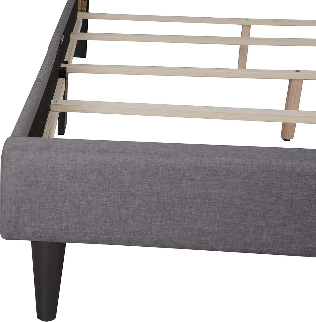 Glory Furniture Deb Fabric Upholstered King Bed in Gray
