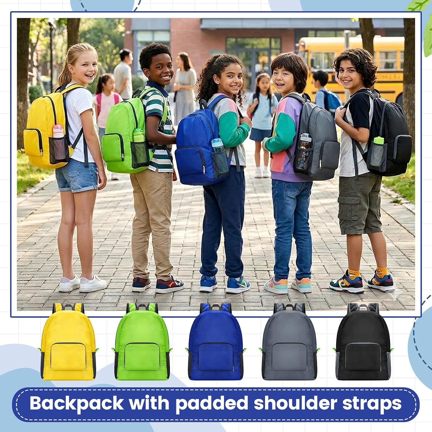 Sherr 64 Pack 17' Classic Backpacks in Bulk Foldable Lightweight Back Packs Basic Classic bags for Travel (Popular Colors)