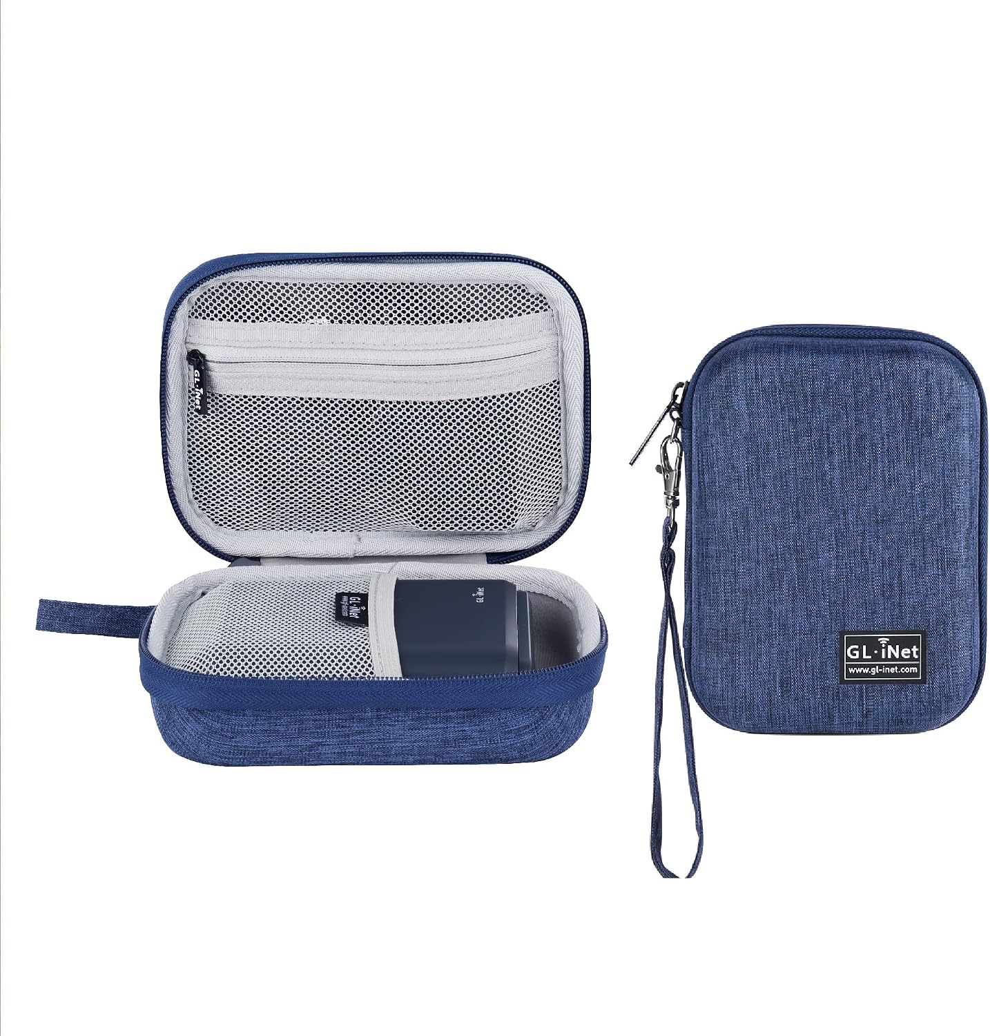 GL.iNet GL-AXT1800 (Slate AX) Pocket-Sized Wi-Fi 6 Gigabit Travel Router & Gadget Organizer Case (Blue)