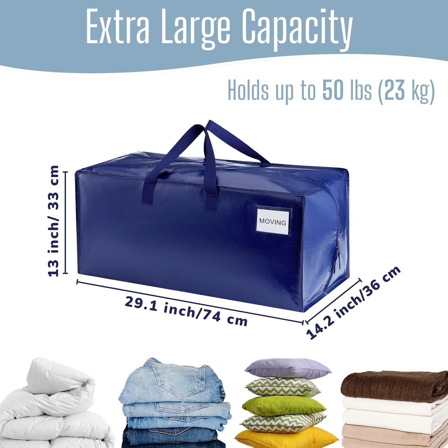 VENO 20 Pack Heavy Duty Moving Bags with Backpack Straps, Zippers & Handles, Extra Large Packing Bags for College Dorm Essentials, Moving Supplies Alternative to Cardboard Moving Boxes