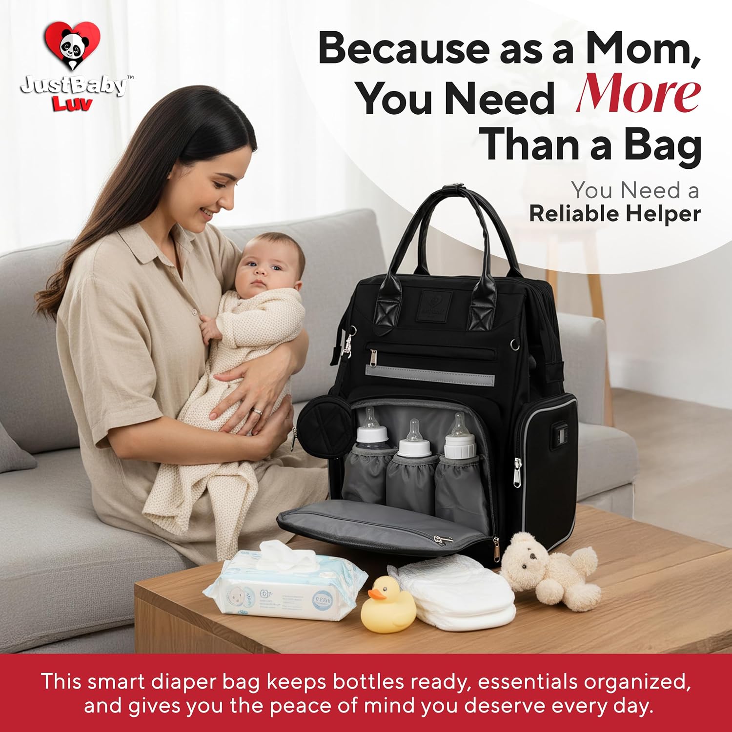 Award-Winning Baby Diaper Bag Backpack with Changing Station –Large Multifunction Waterproof Diaper Bag, Warm Bottle Pockets, Newborn Essentials Travel Gift for Mom & Dad, Best Baby Shower
