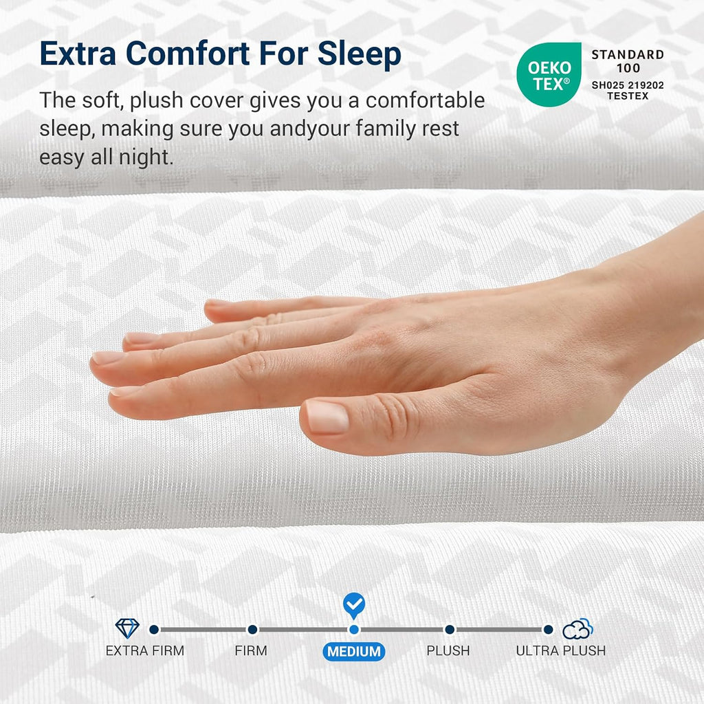 Avenco Full Size Mattress 8 Inch in a Box, Medium Plush Full Mattresses with Spring Smarts Coil Hybrid Colchones for Pressure Relief, CertiPUR-US Certified