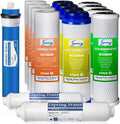 iSpring F15-50 2-Year Replacement Supply Water Filter Cartridge Pack Set for Standard 5-Stage Reverse Osmosis RO Systems