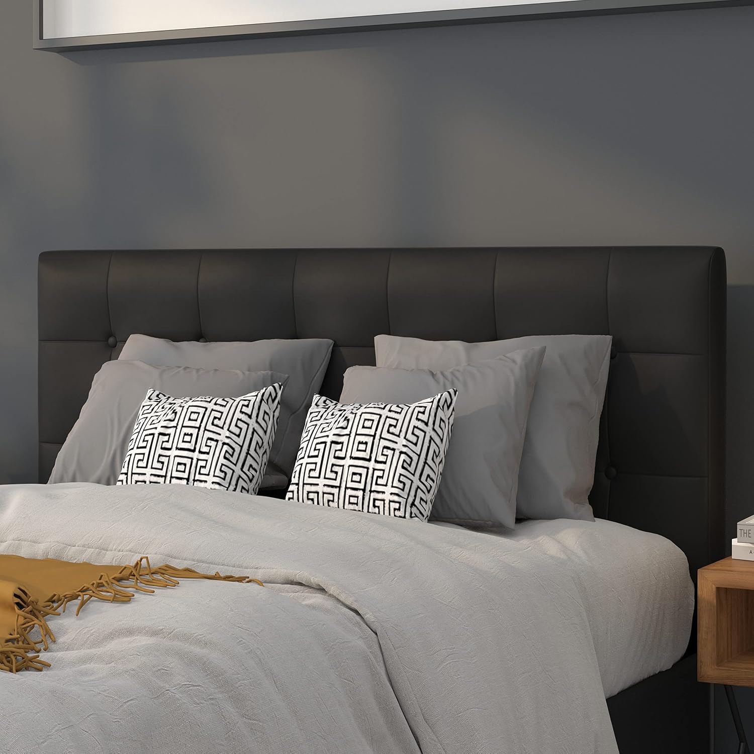 Flash Furniture Bruce Commercial Height Adjustable Drafting Chair With Adjustable Foot Ring, Cushioned Seat and Mid-Back Support, Navy Blue Patterned Fabric