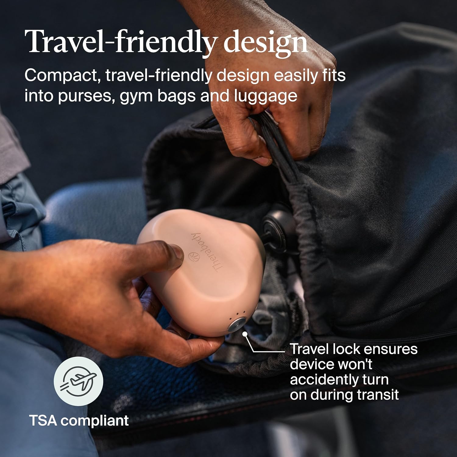 TheraGun Mini (3rd Generation) by Therabody – Ultra-Portable Massage Gun and Travel Essential for Fast, Effective Pain and Tension Relief Anywhere (Desert Rose)