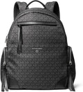 Michael Kors Prescott Large Backpack, Silver-Tone Hardware/Tonal Signature/Black, One Size