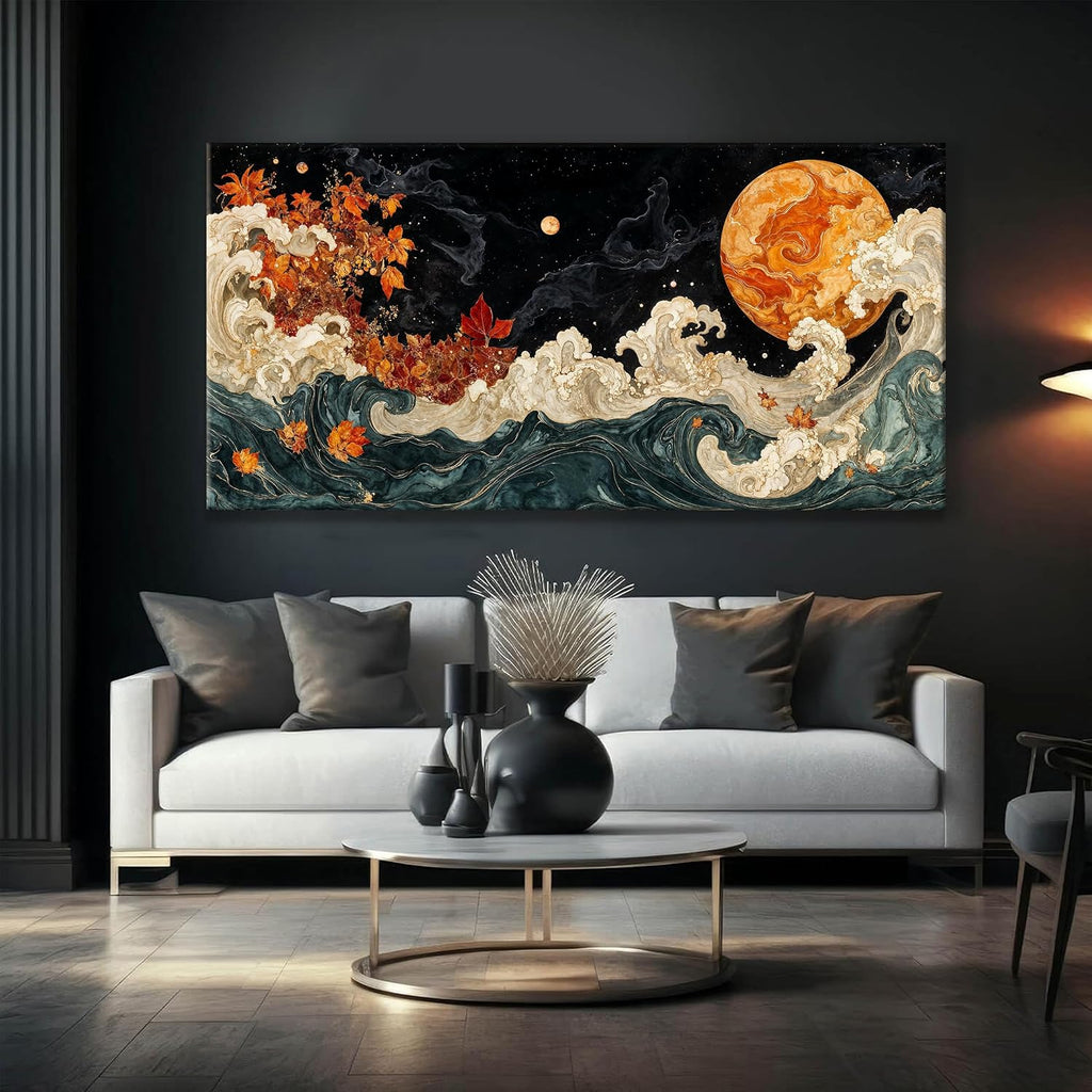 Large Wall Art For Living Room Boho Abstract Modern Wall Artwork Prints Colorful Canvas Art Wall Decor Painting Pictures Abstract Black Wall Decor For Home Bedroom Office Ready To Hang 29' × 58'
