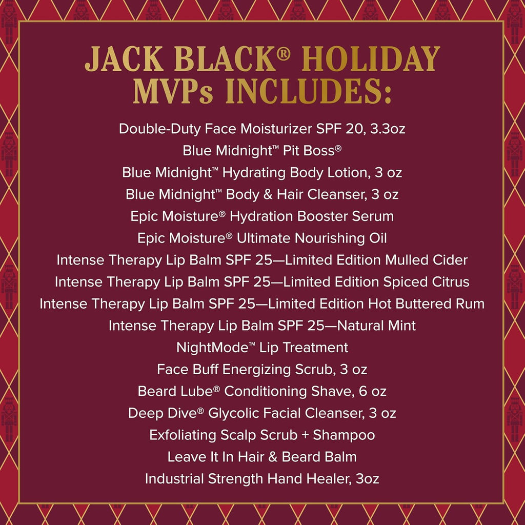 Jack Black Body Collection Set for Men - Mens Body Wash, Pit Boss Men's Deodorant, Body Lotion, Grooming Kit