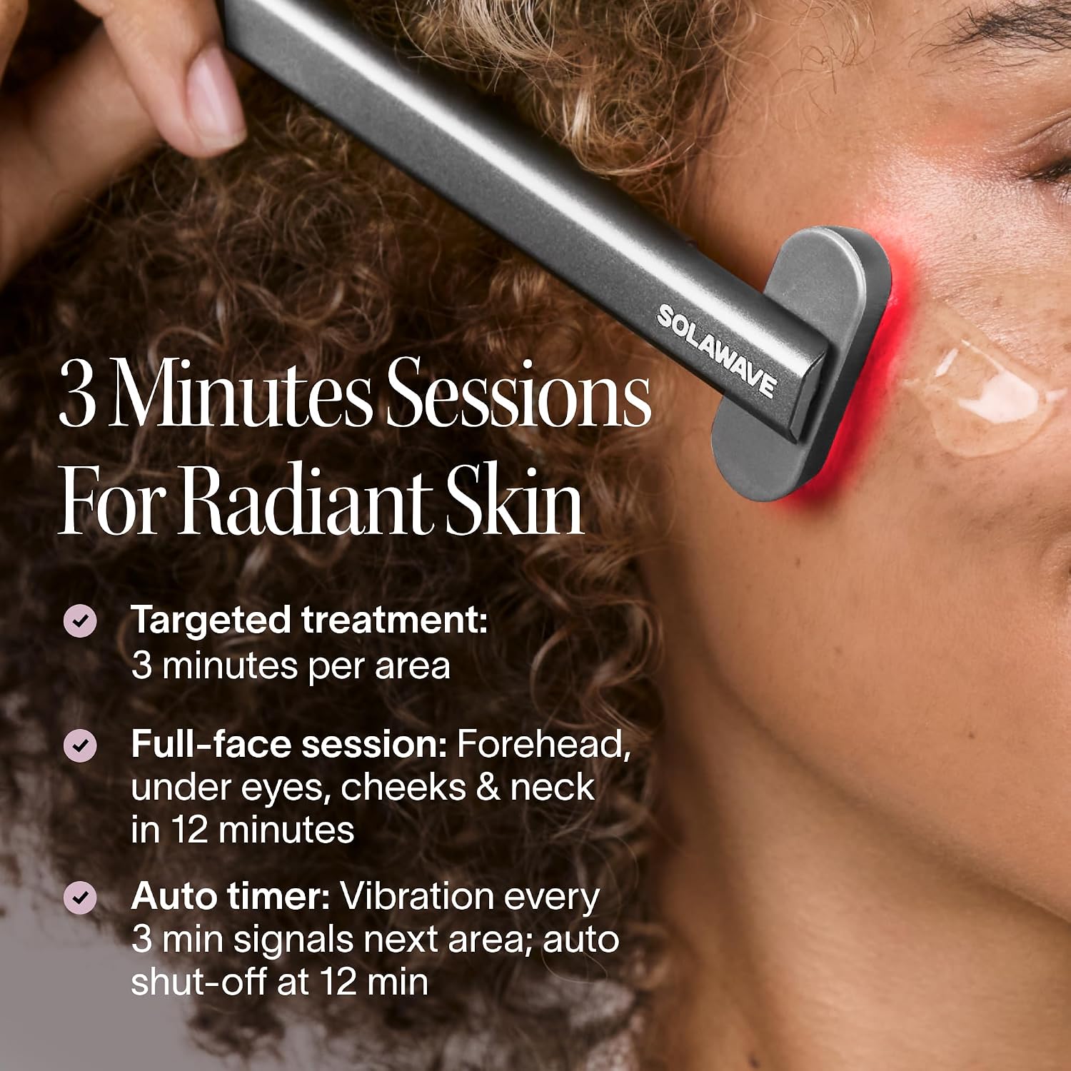 Solawave 4-in-1 Red Light Therapy Wand for Face & Neck | Beauty Device with Galvanic Current, Massager & Warmth | Anti-Aging, Wrinkle Reduction, Skin Tightening, Depuffing & Rejuvenation (Matte Black)