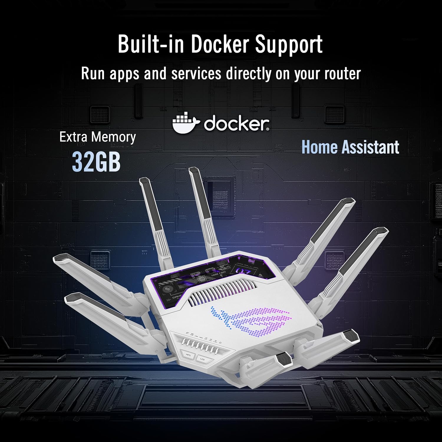 ASUS GT-BE19000AI Tri-Band WiFi 7 (802.11be) AI Gaming Router, 320MHz Bandwidth & 4096-QAM, MLO, Dual 10G Ports, AI Game Boost, Gaming Network, Aura RGB, AiMesh Support, Guest Network Pro