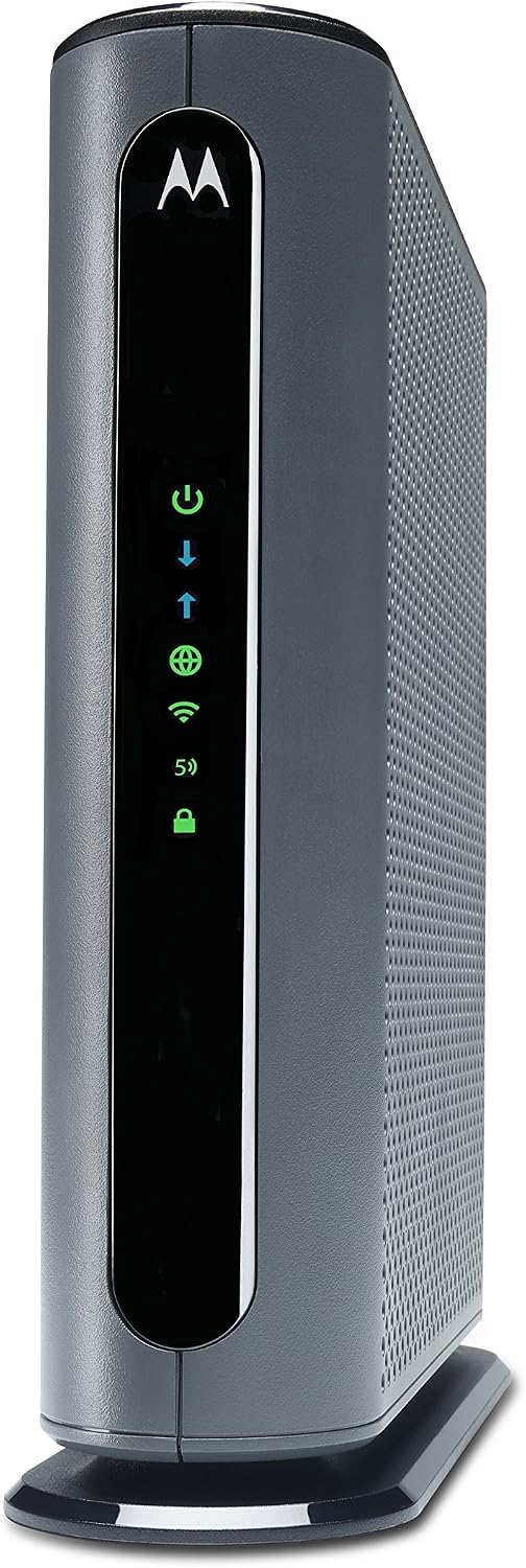 Motorola MG7700 Modem WiFi Router Combo with Power Boost | Approved by Comcast Xfinity, Cox and Spectrum | for Cable Plans Up to 800 Mbps | DOCSIS 3.0 + Gigabit Router