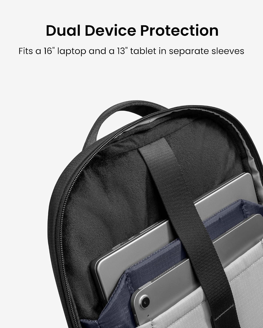 tomtoc Laptop Backpack 26L, Large Business Work Bag Fits 15.6-16 Inch Laptop, Water-Resistant Durable Computer Travel Backpack for Business Trip, Weekend Getaway