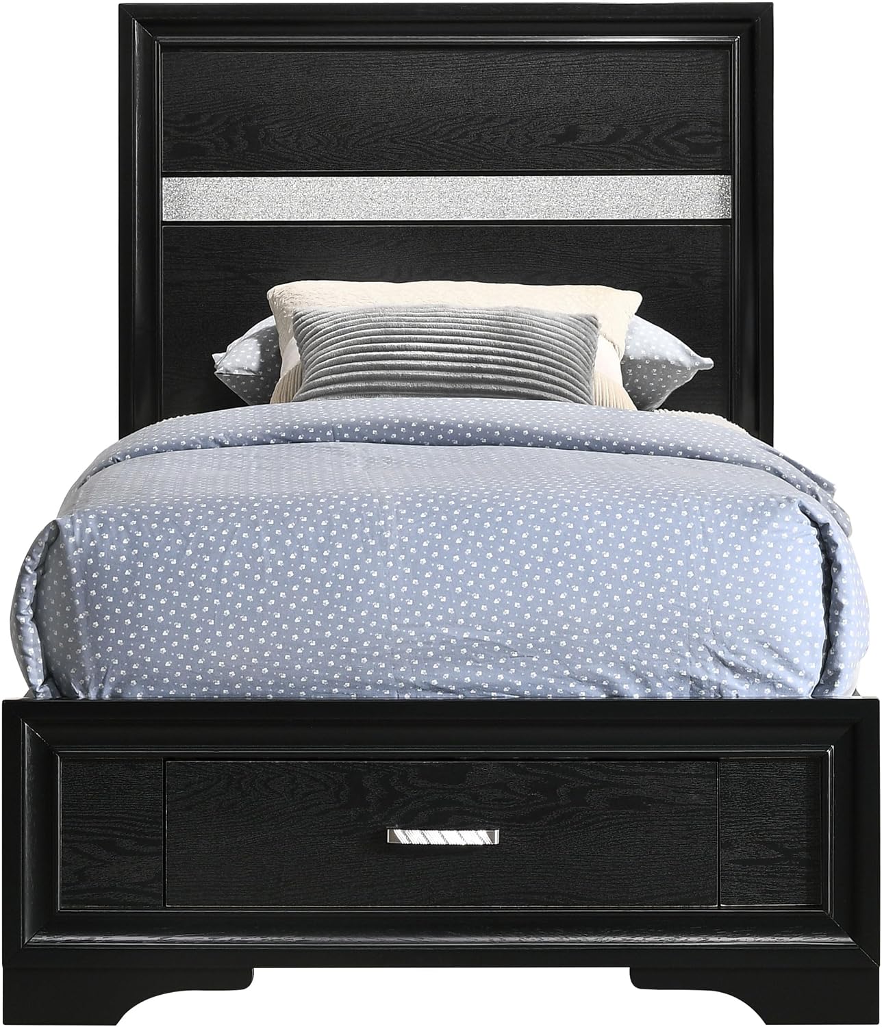 GOWE Urbana Black Twin Storage Panel Bed