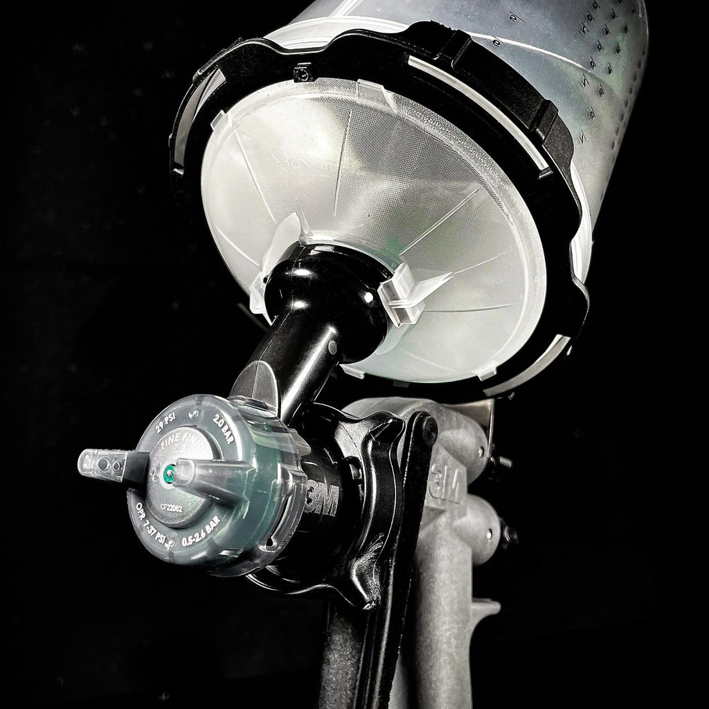 3M Performance Fine Finish Spray Gun System 26978, Includes PPS 2.0 Cup System, 15 Replaceable Gravity Fine Finish HVLP Atomizing Heads, Air Control Valve