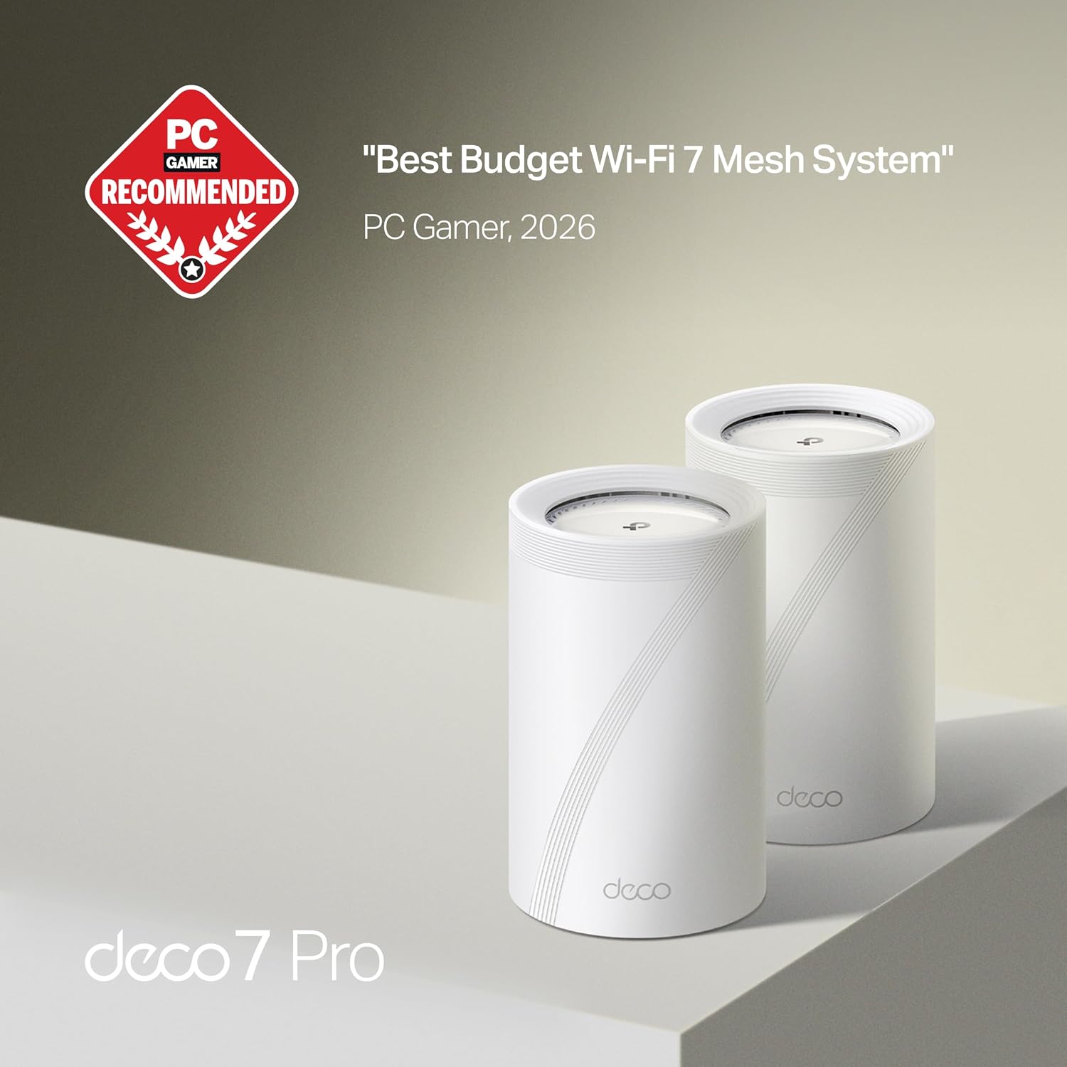 TP-Link Deco 7 Pro BE63 Tri-Band WiFi 7 BE10000 Whole Home Mesh System- 6-Stream 10 Gbps, 4x2.5G Ports Wired Backhaul, 4X Smart Internal Antennas, VPN, HomeShield, Free Expert Support (2-Pack)