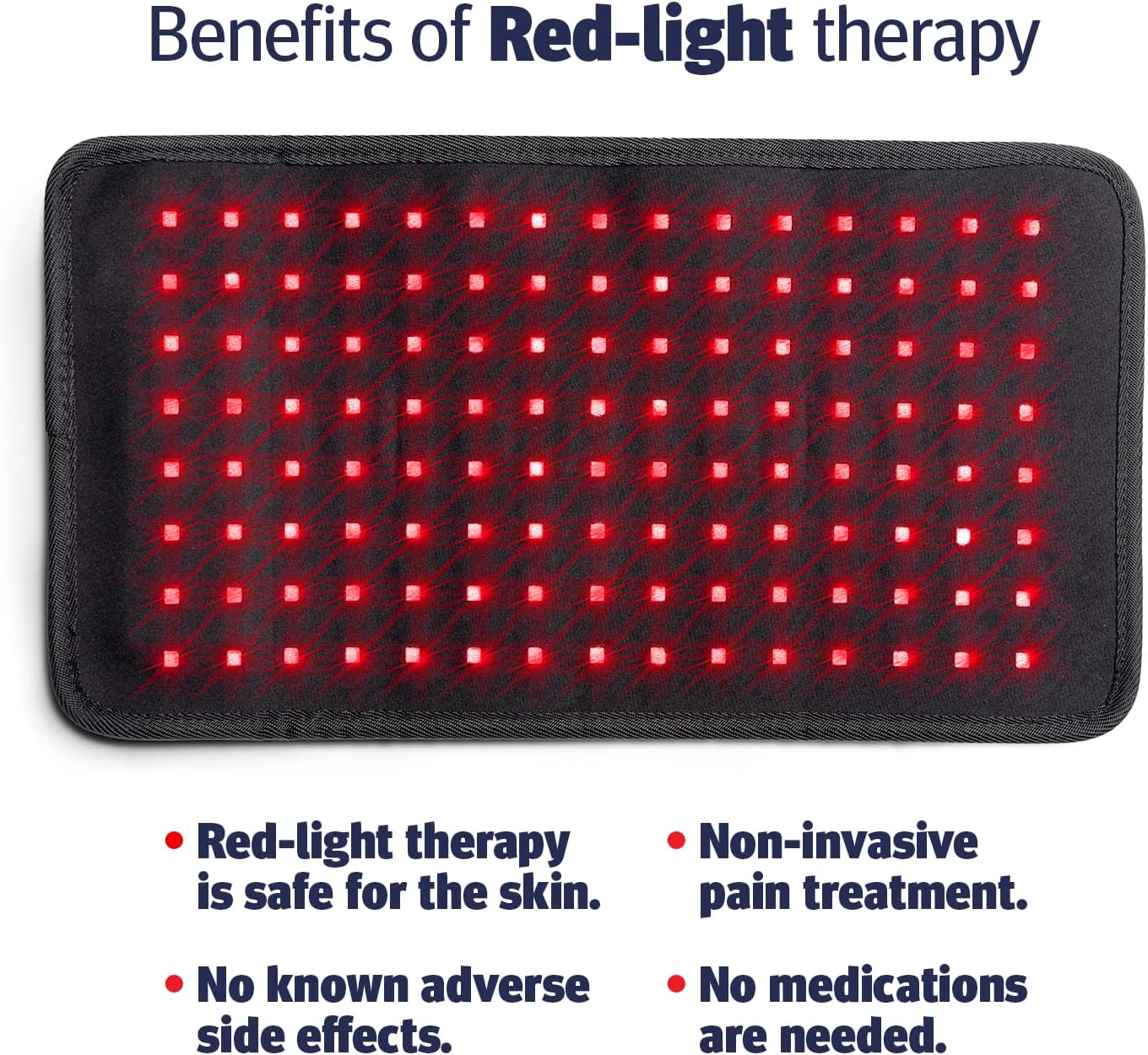Red Light Therapy for Body - LED Infrared and Red Light Therapy Belt for Back, Arms and Neck. Pain Reliever Red Light Body Therapy Equipped. Rechargeable with Powerful LEDs - 660nm 850nm.