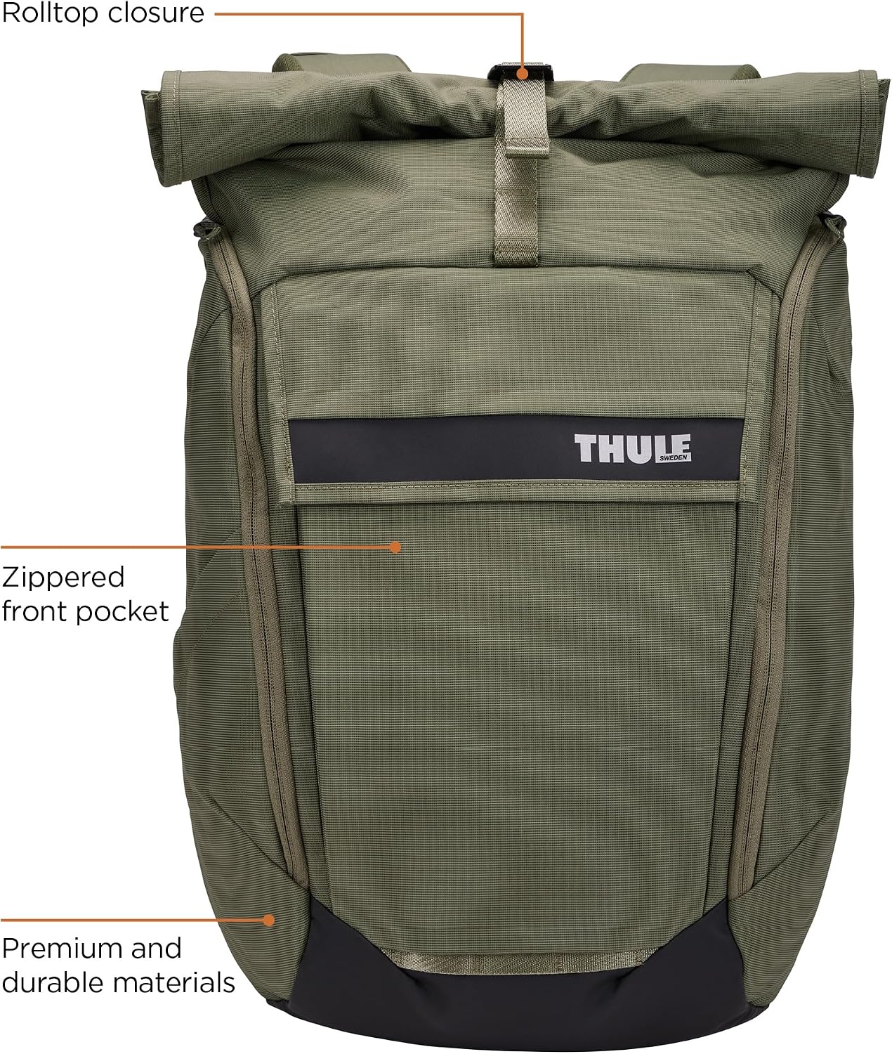 Thule Paramount 24L Backpack - Commuter Backpack with Padded Laptop Sleeve - Fits 16' laptops and 12' Tablets - Thoughtful Layout and Organization